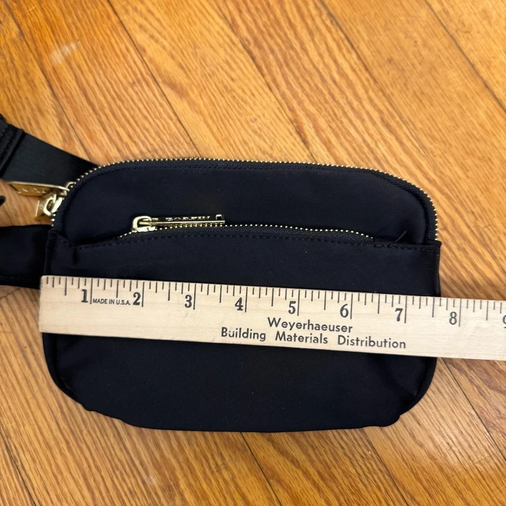 Zorfin Black Belt Bag Crossbody with Gold Accents - Picture 9 of 10